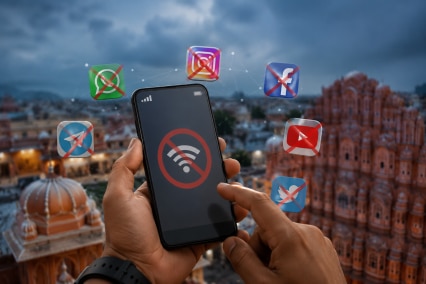 Digital blackout in Jaipur: Mobile internet shut, bulk SMS banned for 24 hours ahead of major action Digital blackout in Jaipur: Mobile internet shut, bulk SMS banned for 24 hours ahead of major action