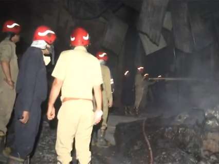Delhi: Massive fire at Alipur cardboard godown, doused after major operation Delhi: Massive fire at Alipur cardboard godown, doused after major operation