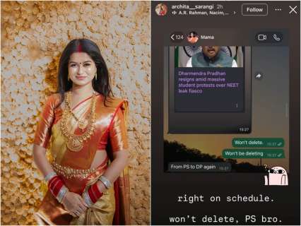 ‘I won’t delete it’: BJP MP’s daughter refuses to take down viral Dharmendra Pradhan post