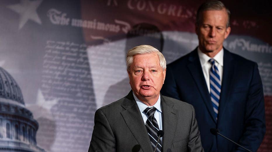 ‘The halls of the Senate already feel empty’: Tearful Thune honors Lindsey Graham as sister takes his seat