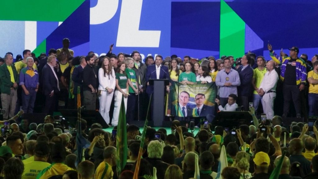 Flavio Bolsonaro launches Brazil presidential bid with Milei support Flavio Bolsonaro launches Brazil presidential bid with Milei support