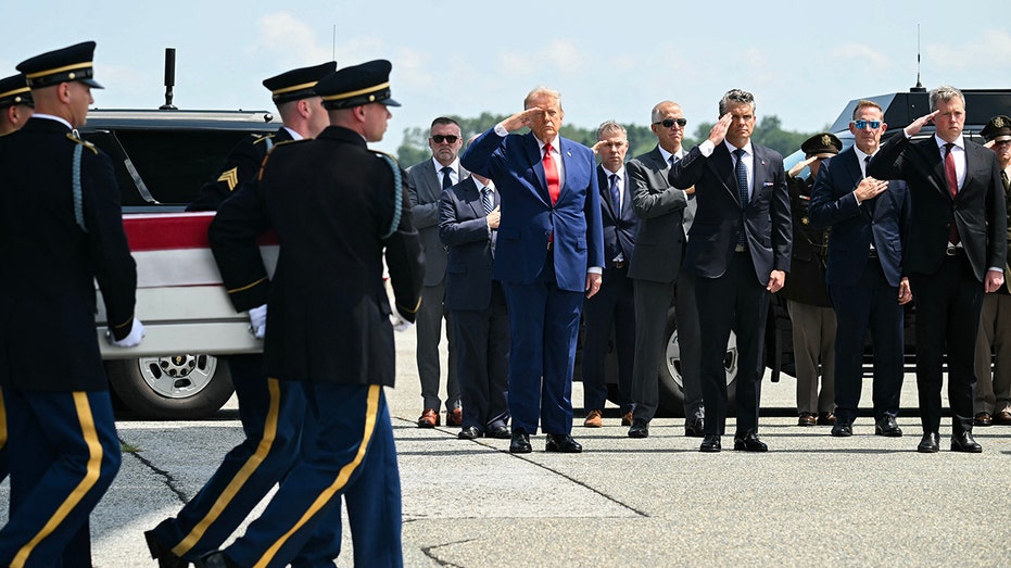Trump salutes ‘great heroes’ as he attends dignified transfer of US service members killed in Jordan, Iraq Trump salutes ‘great heroes’ as he attends dignified transfer of US service members killed in Jordan, Iraq