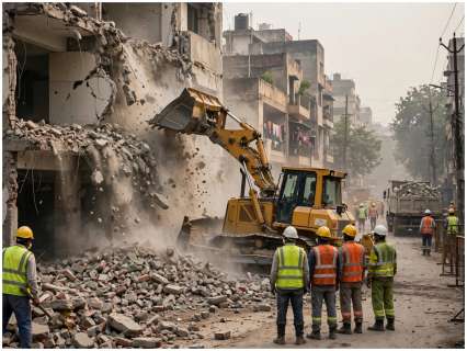 MCD cracks down on illegal construction in Delhi, demolishes 11 properties MCD cracks down on illegal construction in Delhi, demolishes 11 properties