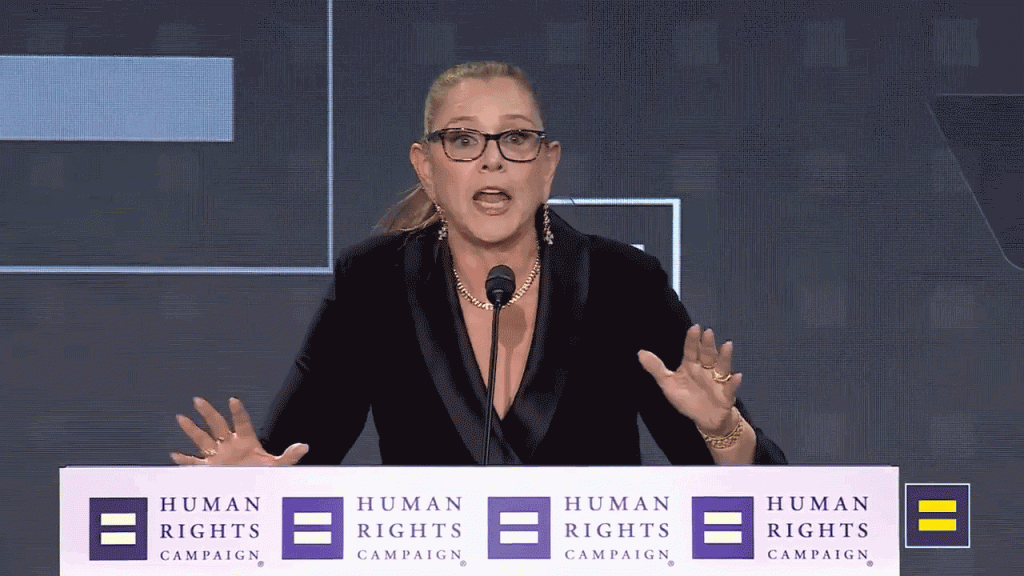 Hollywood actress upset her son isn’t gay fumes in bizarre spectacle at Human Rights Campaign gala Hollywood actress upset her son isn’t gay fumes in bizarre spectacle at Human Rights Campaign gala