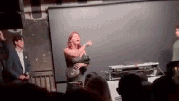 Protester storms DC party, flips off crowd as ‘USA!’ chants erupt amid Trump’s AI push Protester storms DC party, flips off crowd as ‘USA!’ chants erupt amid Trump’s AI push