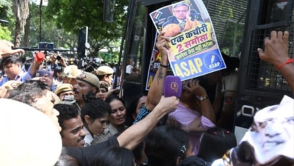 Jantar Mantar Anti-CEC protest: More than 500 detained amid slogans against Gyanesh Kumar, internet shutdown till 9 pm Jantar Mantar Anti-CEC protest: More than 500 detained amid slogans against Gyanesh Kumar, internet shutdown till 9 pm