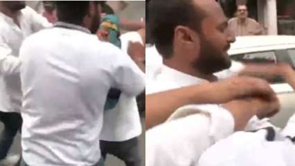 Watch Video: Modi supporter slapped at INDIA bloc’s protest over CEC Gyanesh Kumar, Delhi Police files FIR