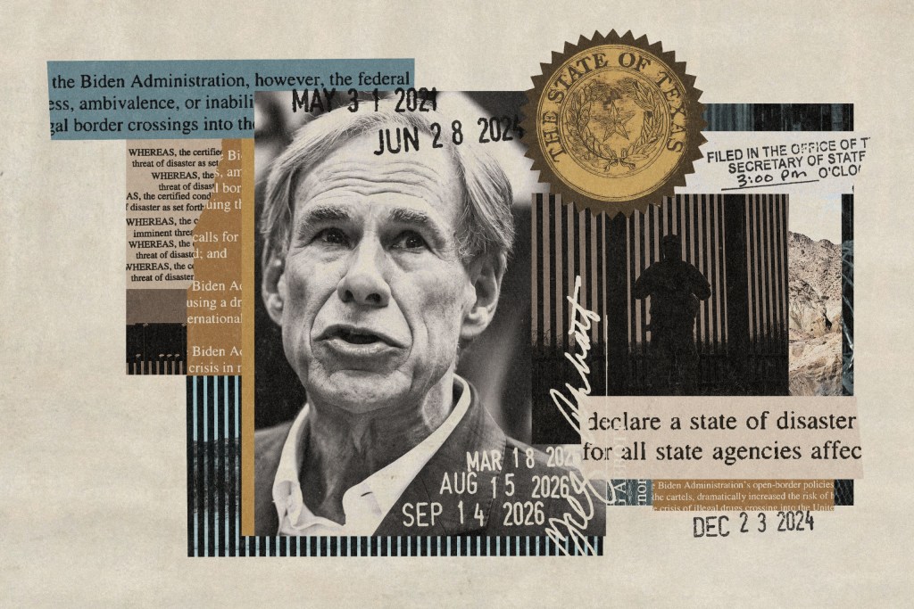 Trump says the border is secure. Texas Gov. Greg Abbott keeps declaring an emergency. Trump says the border is secure. Texas Gov. Greg Abbott keeps declaring an emergency.