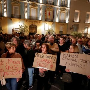 Thousands protest in Spain’s Valencia over handling of deadly floods