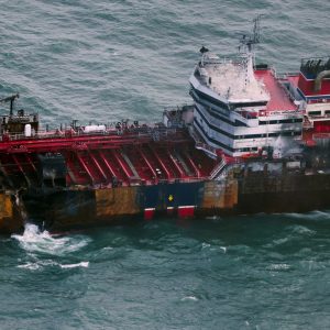 UK police arrest man over oil tanker and cargo ship collision in North Sea