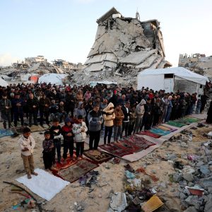Israeli air attacks kill dozens in Gaza as Palestinians mark Eid al-Fitr