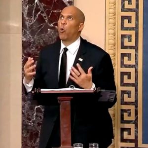 US Senator Cory Booker makes history with record speech aimed at Trump
