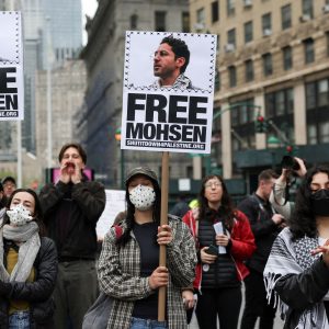Detained Palestinian activist Mohsen Mahdawi says he’s ‘in good hands’