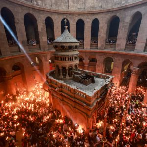 Thousands gather for centuries-old Holy Fire ceremony in Jerusalem