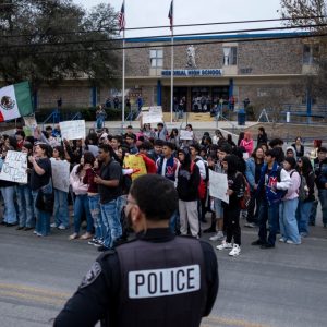 Hundreds of Texas public school students walk out to protest ICE killings