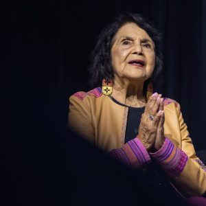 Dolores Huerta tells Texas Democrats to organize and “save democracy” in surprise convention appearance