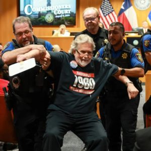 Arrests made, room cleared during chaotic Tarrant County meeting on voting site cuts