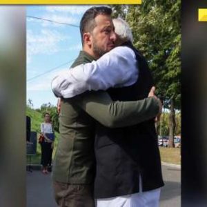 PM Modi meets Ukrainian President Volodymyr Zelensky in Kyiv with hug and handshake amid Russia-Ukraine war