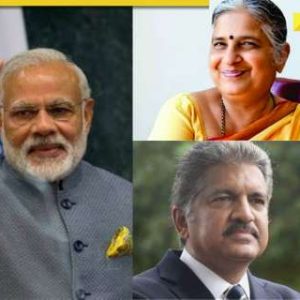 PM Modi nominates Narayana Murthy’s wife Sudha Murthy, Anand Mahindra and others to spread awareness against…