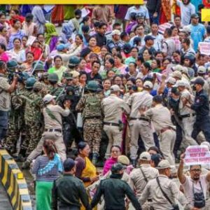 Manipur: Protesters clash with security forces over government bus issue at Raj Bhavan