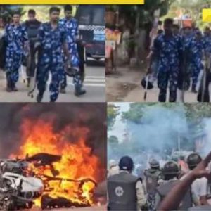 West Bengal: Security tightened amid clashes between police and miscreants, several injured, vehicles set on fire, after alleged vandalism of shiva temple