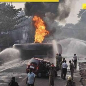 Hoshiarpur: 2 dead, several injured as massive fire breaks out after LPG tanker collides with pickup truck