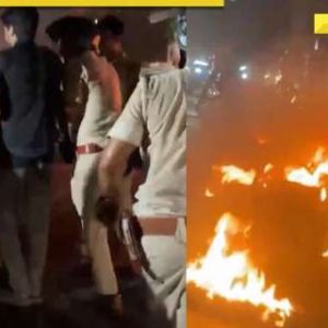 Violent protest erupts in Bihar’s Patna over death of two children, vehicles torched, several police officers injured in clash, Watch