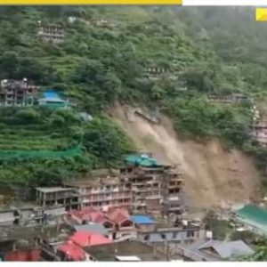 Kullu Landslide: Terrifying Video of a building on a hillside collapsing, along with trees and debris goes viral – WATCH