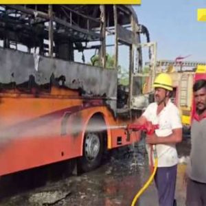 Rajasthan: Jaisalmer bus with 57 passengers enroute to Jodhpur catches massive fire, many injured, casualties reported