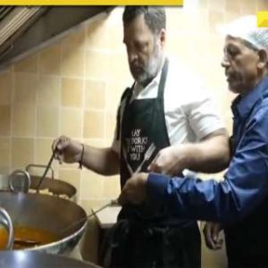 Viral video shows Congress MP Rahul Gandhi making Imarti, besan laddus; WATCH