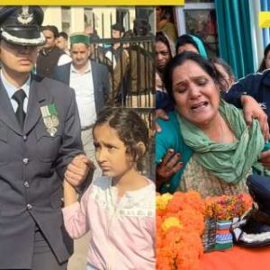 IAF Wing Commader Namansh Syal’s last rites in Himachal native village: Wife Wing Commander Afshan salutes, mother bids tearful farewell