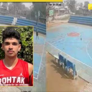Caught on cam: 16-year-old boy Basketball player dies in court after pole collapse, falls on his chest