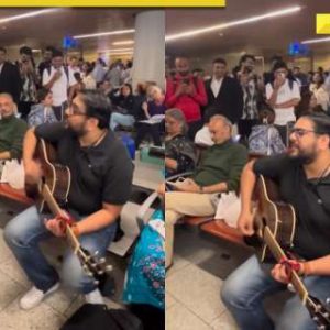 Watch: Passenger’s Mumbai airport ‘live concert’ amid IndiGo disruption becomes viral