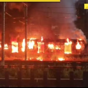 Central Railway services hit as fire beaks out in train filled with garbage in Mumbai’s Kurla