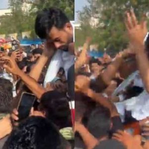 CJP founder Abhijeet Dipke first pulled, then slapped 4 times during Jaipur protest, video goes viral