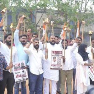 Bengaluru: Youth Congress holds rally demanding Dharmendra Pradhan’s resignation over NEET paper leak