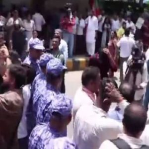 Punjab Paper Leak Row: BJP workers clash with Delhi Police outside AAP office