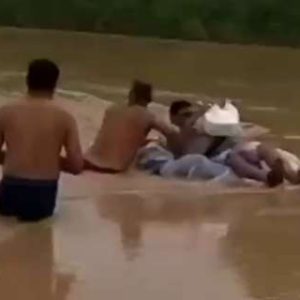 MP teachers risk lives, cross flooded river on inner tubes to mark mandatory e-attendance in Bhind: Video