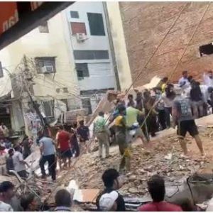 Delhi rain turns deadly: Building collapse near Satya Niketan, several feared trapped under debris