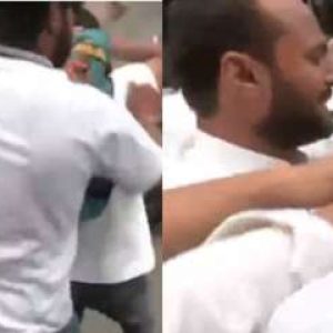 Watch Video: Modi supporter slapped at INDIA bloc’s protest over CEC Gyanesh Kumar, Delhi Police files FIR