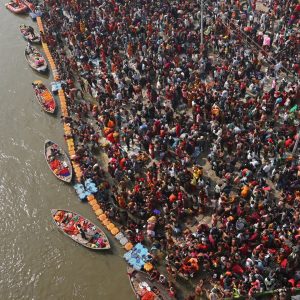 Three million Hindus take ‘holy dip’ a day after fatal crowd crush