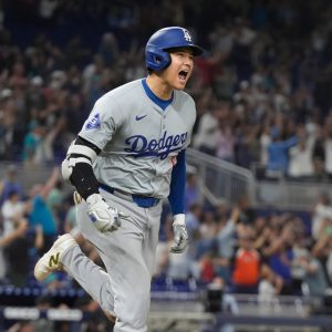 Los Angeles Dodgers’ Shohei Ohtani makes baseball history