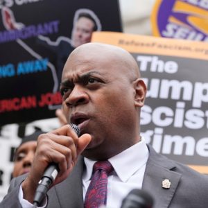 Lawyers for US Mayor Ras Baraka argue he was targeted for arrest at protest