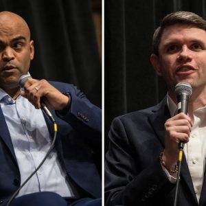 U.S. Senate hopeful Colin Allred criticizes rival James Talarico for accepting billionaire Adelson’s donations