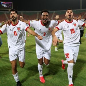 Jordan celebrate reaching first World Cup after win against Oman