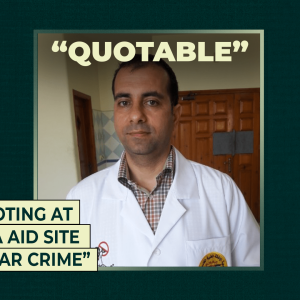 Shooting at Gaza aid site a “war crime”