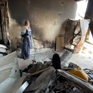 These Palestinians are sheltering in their destroyed homes in Gaza