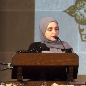 Detained student Mahmoud Khalil honoured at alternative graduation