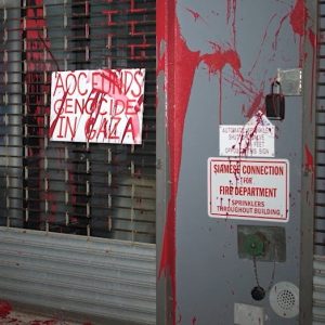 AOC campaign office vandalized with anti-Israel message after vote on Republican amendment