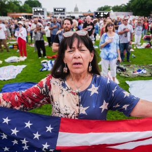 Trump holds prayer rally to ‘rededicate’ US as ‘one nation under God’